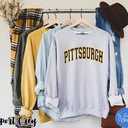 Retro Pittsburgh Throwback Classic Pittsburgh Black Gold Tee Sweatshirt, Size XL
