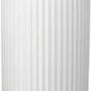 White Ceramic Vase, Modern Minimalist Style Vase, Oval Shaped Flower Vase, Tall Porcelain Floral Arrangement for Home Dcor, Cylinder Bouquet Holder (White 3)