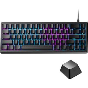 HITIME x XVX M67 60% Keyboard USB Wired Gaming Keyboard with Phantom Keycaps, QMK/VIA Support, Hot-Swappable, RGB Backlit, Gasket Structure, Creamy Pre-lubed ICE Switches, Black