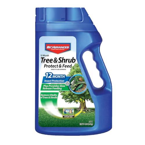 BioAdvanced 12 Month Tree and Shrub Protect and Feed, Granules, 4 lb, Insect Killer and Fertilizer & Plant Food