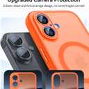 CANSHN Magnetic for iPhone 17 Case, Upgraded [Full Camera Protection] [Compatible with Magsafe] [Translucent Matte] Shockproof Protective Phone Case for iPhone 17 - Orange