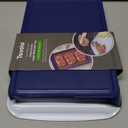 Tovolo Steak Marinating Container with Lid Large Grill Marinade and Prep Tray Set for Meat Veggies Burgers, Dishwasher Safe BBQ Marinating Tray with Cover for Thawing Prepping or Serving 17x10.5 in