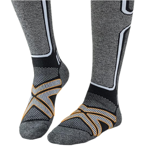 Merino Wool Ski Socks Women Men,2 Pairs Knee High Winter Warm Skiing Socks Performance Thermal Snowboarding Socks (Medium, Black & Blue)