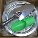 Soil Sifter Stainless Steel Riddle Sieve Set for Gardening with 5 Sizes 8" Diameter 1/3/6/9/12mm Interchangeable Meshes - Garden Potting Sieves with Shovel - Planting Soil Sifters Strains