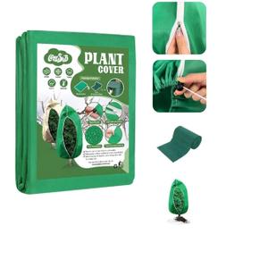 Plant Covers Freeze Protection, 75 x 90 Inch 2.47oz/yd² Frost Cloth Shrub Covers with Zipper and Drawstring, Plant Blankets Tree Covers for Outdoor Winter Frost Cold Weather Green(2 Pack)