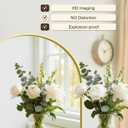Vanity Bathroom Mirror for Wall, 2 Pack 30"x20" Arched Bathroom Mirror for Over Sink, Arched Metal Frame for Bedroom, Living Room, Entryway, Hanging or Leaning, Gold