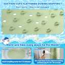 UNEEDE Kids Bathtub Mat Non Slip Shower Mat for Toddlers, Washable Anti Slip Tub Surface, Soft Rubber Mat for Bathtub Shower, Waterproof Bathtub Essentials for ChildrenNot for Textured Surfaces