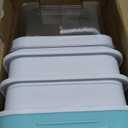 PHINOX Ice Cube Tray with Lid and Bin, 3 Pack Plastic Ice Cube Tray Molds, 96(4 * 8 * 3) pcs Ice Trays for freezer, Chilling Drinks, Whiskey & Cocktails, with Ice Container and Ice Scoop, BPA-Free (Blue)