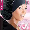 Magic Collection 3.5 Inch Wide Band Bonnet Elastic Band Black