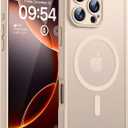 TOCOL Magnetic for 16 Pro Max Case, Upgraded Full Camera Protection, Compatible with Magsafe, 16FT Drop Protection, Translucent Matte Back Bumper Phone Cover for 16 ProMax 6.9-Inch, Desert