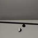 Tension Curtain Rod 41-67 Inch – Heavy Duty Curtain Rods No Drilling Adjustable Window Treatment Rod for Window Patio, Easy Installation, Rust Resistant, 1.26" Diameter, Black