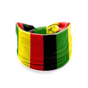 BBTDIN Juneteenth Headband Black Green Yellow Red Hair Band African Jamaica Rasta Headwear BNF03 (Turban-A1, Free Size)3 Pcs