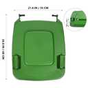 Luxshiny Trash can Replacement Lid Large Plastic Garbage can Lid for Waste Bin for Outdoor Trash can Recycling and Refuse