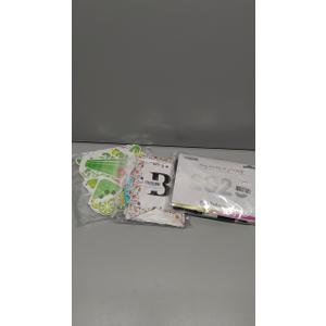 SET OF 3, Party Decorations Set - Cocktail Drink Cutouts, Floral Birthday Banner, and 2025 Foil Balloon Kit - Celebration Supplies