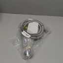 GasSaf 6FT Propane Regulator Hose with Gauge, Grill Regulator Hose QCC1 Connection for Most LP Gas Grill, Heater, and Fire Pit Table, 3/8" Female Flare Nut (Silver)