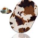 Personality Mouse Pad with Coaster Set, Cow Hide Print Fashion Design Mouse Pad Non-Slip Rubber Gaming Mouse pad Computer Laptop