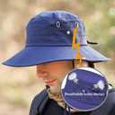Fishing Hat for Men Women, Wide Brim Summer Safari Hat, UDF 50+ UV Protection Sun Hats, Bucket Hiking Beach Hat