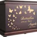 Cremation Memorial Urn for Human Ashes - Wooden Box and Casket for Adult Male Female Men Women Child - Large Burial Funeral Urn Holds Up to 270 LBS