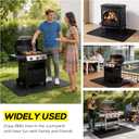 FLASLD Under BBQ Mat, 36x48 inches Large Under Grill Mats for Outdoor Grill, Double-Sided Fireproof Protective Mat, Oilproof Waterproof BBQ Fire Pit Fireplace Mat