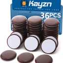 36pcs Self-Adhesive Furniture Sliders, 1-7/9" Furniture Moving Pads-Sticky Carpet Slider for Protect Carpeted Surface, Furniture Carrier- Easily Move Any Items (Brown)