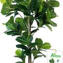 Aveyas 6ft Artificial Fiddle Leaf Fig Tree for Home Decor, 6 Feet Large Faux Plant Fake Ficus lyrata Silk Trees with Pot for Indoor Outdoor House Living Room Office (6 ft Tall)