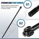 938-05078 Steering Shaft & 617-04024A Steering Gear Assembly Compatible with MTD/Troy-Bilt/Yard Man/Yard Machines/Bolens Lawn Tractor Replace Number 738-05078, 617-04024, with a Washer