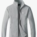 GIMECEN Women's Lightweight Full Zip Soft Polar Fleece Jacket Outdoor Recreation Coat With Zipper Pockets Size M
