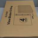 SUNEE 3 Ring Binder 2 Inch 4 Pack, Clear View Binder Three Ring PVC-Free (Fit 8.5x11 Inches) for School or Office Supplies, Neutral Aesthetic