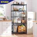Romorgniz 5-Tier Shelf 1010LBS Storage Shelves Adjustable Wire Shelving Metal Shelving Unit Storage Rack for Kitchen Pantry Closet Laundry School Commercial 59.4" Hx21.5 W x13.6 D