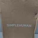 simplehuman 40 Liter / 10.6 Gallon Slim Kitchen Step Trash Can With Secure Slide Lock, White Plastic