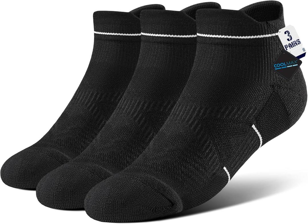 BRISIRA Coolmax Bamboo Viscose Women Compression Running Ankle Socks No Show Athletic Wicking Thick Cushioned Arch Support