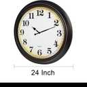 Yoiolclc 24 Inch Large Wall Clock for Living Room Decor,Silent Vintage Wall Clocks Battery Operated for Living Room Farmhouse Office Gifts(Bronze)