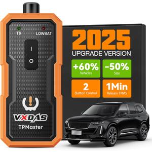 VXDAS TPMaster TPMS Relearn Tool for GM TPMS Reset Tool Tire Sensors Relearn Tool Pressure Monitor System Tool TPMS Activation Tool Upgrad Version 60% More Vehicle Models for Chevy GMC Buick Cadillac