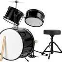 Hey Play Kids Drum Set, Black, 3-Piece-Set, 22” x 23” x 27”
Beginner Musical Instruments Kit with Cymbal, 2 Toms, Bass Drum and Pedal, Drumsticks, and Throne Stool
Visit the HEY! PLAY! Store