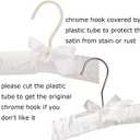 Tosnail 12 Pack Satin Padded Hangers Foam Padded Hangers Dress Hanger - Ivory