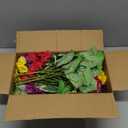 Artificial Plants Outdoor Greenery Stems, 14PCS Faux Greenery Bushes UV Resistant Plastic Shrubs with Real Touch Flexible Leaves, Fake Plants for Planter Garden Patio Porch Window Box Fence Yard Decor (Mixed-2)