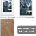 Hongkee 8x12 White Picture Frames set of 3, Made of Wooden and Glass Photo frame - Displays 6x8 Picture with Mat or 8 x 12 Poster without Mat, Desktop & Wall Collage Frame set