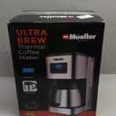 Mueller Ultra Brew Thermal Coffee Maker, 8 cup (34oz) Carafe, Keep Warm, Auto Shut-Off, LCD Display Coffee Machine, Programmable, Delay Brew Function, Stainless Steel