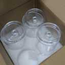 AOZITA 3 Pack Acrylic Qtip Holder Dispenser for Cotton Swab, Ball, Round Pads, Floss Picks - 10 oz Clear Plastic Apothecary Jar Set for Bathroom Canister Storage Organization, Vanity Makeup Organizer