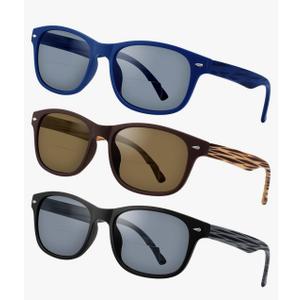 EYEGUARD 3 Pack Bifocal Reading Sunglasses for Men and Women Sun Readers UV400 Protection Outdoor Reading Glasses +2.50