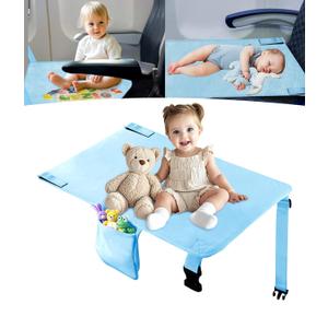 Toddler Airplane Bed, Toddler Travel Bed Airplane Seat Extender for Kids, Plane Tray Cover with Built-in Holder, Baby Travel Essentials for Flying, Portable Plane Footrest for Kids Blue Toddler Airplane Bed, Toddler Travel Bed Airplane Seat Extender for Kids, Plane Tray Cover with Built-in Holder, Baby Travel Essentials for Flying, Portable Plane Footrest for Kids Blue