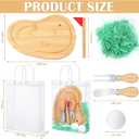 4 Sets 25 Pcs Golf Cheese Board Gifts Set Golf Tournament Prizes Charcuterie Wood Board 9.8" x 7.7" with Knives for Golfer Gifts Birthday Party Supplies Tournament Prizes