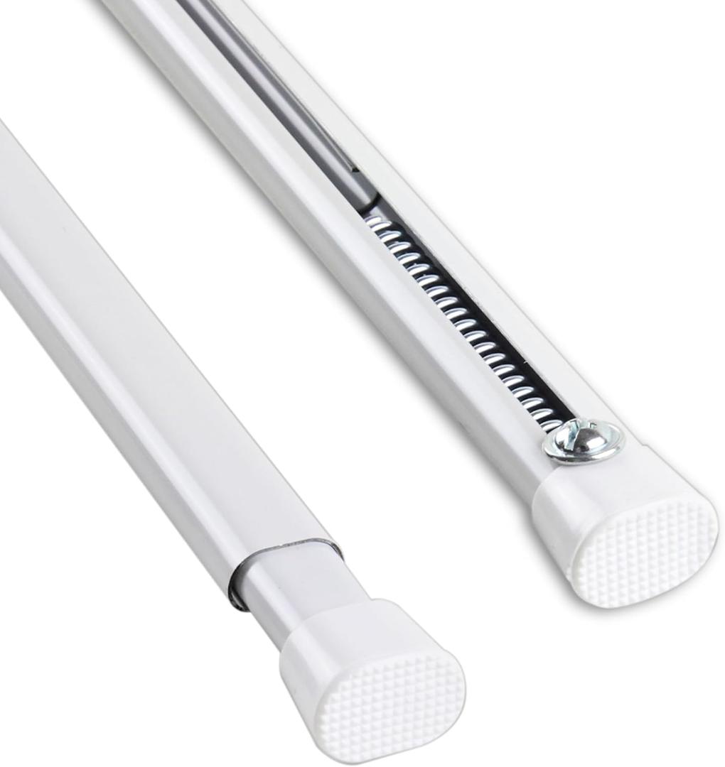 Rod Desyne SPBX-O36-1 Oval Spring Tension Rod, 36-60 inch, White