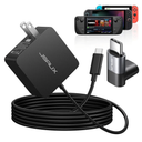 JSAUX 45W USB C Charger for Steam Deck/OLED, 5FT Cable Type C PD 3.0 45 Watt Fast Charging Compatible with Steam Deck, Switch/OLED, MacBook, Samsung S25 S24 S23 S22, iPhone 16/15, iPad, Pixel