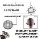 4PCS Shaver Replacement Blades,Shaver Replacement Heads for Pitbull Platinum Pro Shaver,Compatible with Skull Shaver Pitbull Gold PRO Shaver Replacement Blade