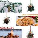 2 x Car Air Fresheners, Christmas Scented Hanging Ornaments, Winter Fir & Spice Gingerbread & Holiday Bonfire Scents Cards Air Freshener for Car, Home, Office, Holiday Dcor Gift  3 Pack