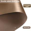 Leather Table Cover,1.8mm Thick,42x66 Inch Table Protector,Table Protector for Dining Room Table,Dining Table Cover,Table Cover Protector(Mud Color+Champagne Gold,42x66)