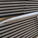 Art3d 2-Pack 108" x 12" Acoustic Wood Panels for Wall, Soundproof Wood Slat Panel for Wall and Ceiling, 3D Fluted Sound Absorbing Paneling for Interior Wall Decor, Living Room, Bedroom - Walnut