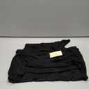 HUSKARY Women's Summer Maxi Dress Casual Loose Pockets Long Dress Short Sleeve Split Maxi Dresses (Medium, Black)