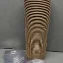 50 Pack - 24oz Heavy Duty Paper Bowls With Lids, Disposable Soup and Salad Bowls for Hot or Cold Food